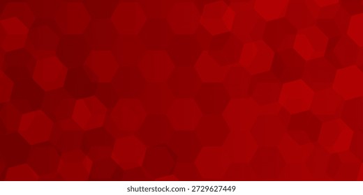 vetor de arte abstrata de fundo de cor vermelha e preta hexágonos