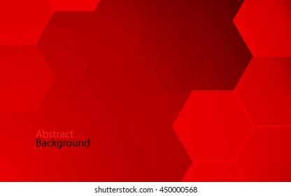 hexagons red and black color background abstract art vector geometric 