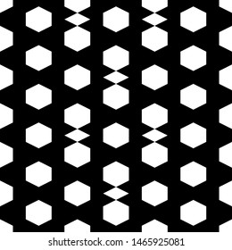 Hexagons, rhombuses ornament. Geometrical backdrop. Abstract background. Polygons wallpaper. Ethnic motif. Digital paper, textile print, web design. Seamless pattern. Vector.