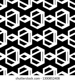 Hexagons, rhombuses, trapeziums pattern. Geometrical figures wallpaper.Shapes backdrop. Geometric background. Digital paper, abstract. Seamless ornament