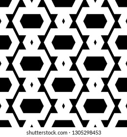 Hexagons, rhombuses, zigzag lines ornament. Geometrical backdrop. Polygons motif. Geometric background. Digital paper, textile, print, abstract.Ethnic wallpaper. Seamless pattern