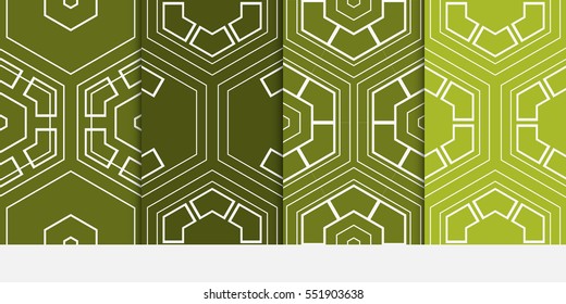 hexagons. seamless vector illustration. for design wallpaper, web page, banner, flyer. green color
