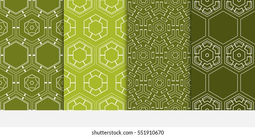 hexagons. seamless vector illustration. for design wallpaper, web page, banner, flyer. green color