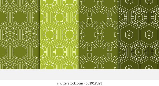 hexagons. seamless vector illustration. for design wallpaper, web page, banner, flyer. green color
