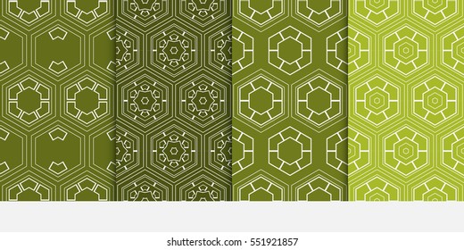 hexagons. seamless vector illustration. for design wallpaper, web page, banner, flyer. green color