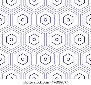 hexagons. seamless vector image. blue gradient