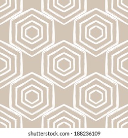 Hexagons texture. Vector seamless geometric pattern.