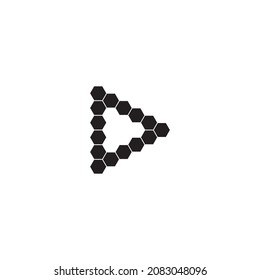 hexagons triangle simple symbol logo vector