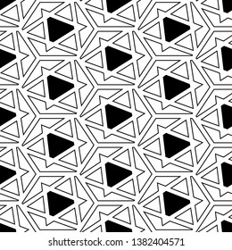 Hexagons, triangles, figures ornament. Geometrical backdrop. Geometric motif. Simple shapes wallpaper. Polygons background.Seamles pattern. Digital paper, web designing, textile print