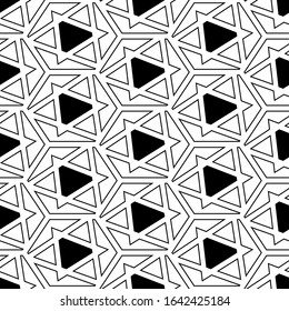 Hexagons, triangles, figures ornament. Geometrical backdrop. Geometric motif. Simple shapes wallpaper. Polygons background.Seamles pattern. Digital paper, web designing, textile print