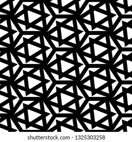 Hexagons, triangles, figures ornament. Polygons background. Geometric motif. Simple shapes wallpaper. Geometrical backdrop. Digital paper, web designing, textile print. Seamles pattern.