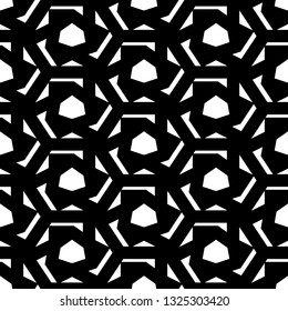 Hexagons, triangles, figures ornament. Polygons background. Simple shapes wallpaper. Mosaics motif. Geometrical backdrop. Digital paper, web designing, textile print. Seamles pattern.