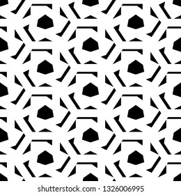 Hexagons, triangles, figures ornament. Polygons background. Simple shapes wallpaper. Mosaics motif. Geometrical backdrop. Digital paper, web designing, textile print. Seamles pattern