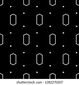 Hexagons, triangles ornament. Geometrical background. Hexagonal, triangular shapes wallpaper. Geometric backdrop. Polygons motif. Digital paper, textile print, abstract. Seamless pattern.