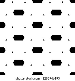 Hexagons, triangles ornament. Hexagonal, triangular shapes wallpaper. Geometric backdrop. Polygons motif. Digital paper, textile print, abstract. Seamless pattern. Geometrical background