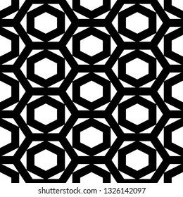 Hexagons, triangles ornament. Polygons background. Hexagonal, triangular shapes wallpaper. Figures motif. Geometrical backdrop. Digital paper, web designing, textile print. Seamles pattern.