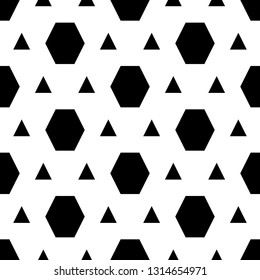 Hexagons Triangles Pattern Triangular Hexagonal Shapes Stock Vector ...