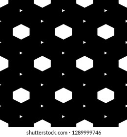 Hexagons, triangles pattern.Polygons motif. Geometrical backdrop. Hexagonal, triangular shapes wallpaper. Geometric background. Digital paper, abstract. Seamless ornament. Vector.
