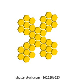 Hexagons.3d vector illustration and isometric view.