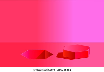 Hexagon-shaped hole and cover vector