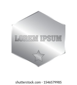 Hexagon-themed logo design, white background