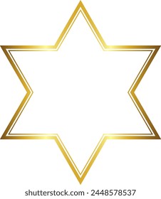 Hexagram Frame Gold picture frame luxury golden frame gold border Golden vector vintage frames retro horizontal Frame badges branches framework banner decoration decorative element 