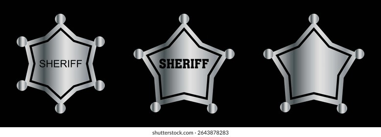 hexagram sheriff star badge. logo da justiça.