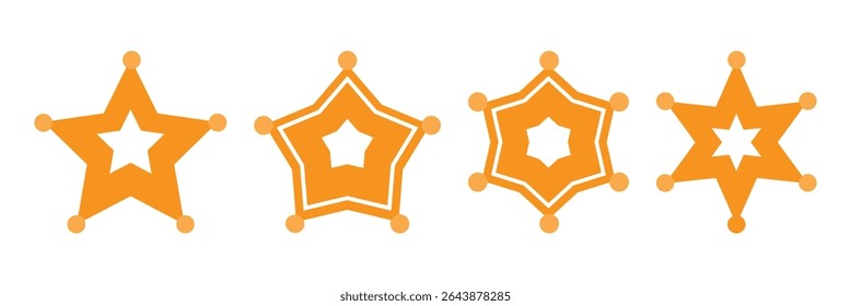 hexagram sheriff star badge. logo da justiça.