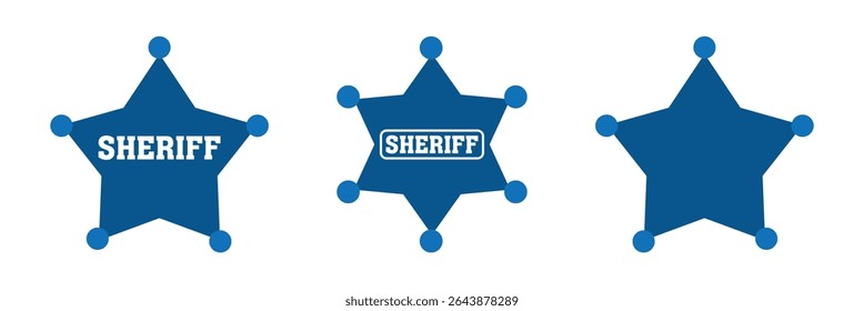 hexagram sheriff star badge. logo da justiça.