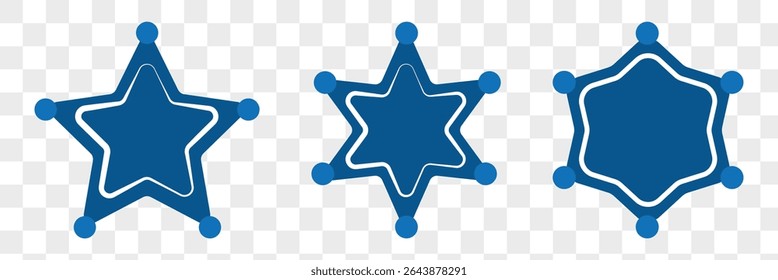 hexagram sheriff star badge. logo da justiça.