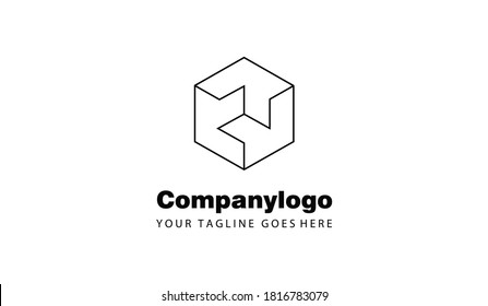 Hexagram Simple Logo Design Hexagram Vector Stock Vector (Royalty Free ...
