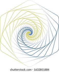 Hexagram Spiral Gradient stock for your symbol idea