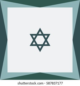 Hexagram  Vector Icon.
