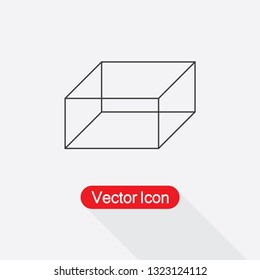 Hexahedron Geometrical Figure Icon Vector Illustration Eps10
