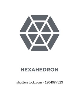Hexahedron icon. Hexahedron design concept from Geometry collection. Simple element vector illustration on white background.
