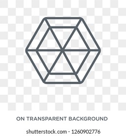 Hexahedron icon. Hexahedron design concept from Geometry collection. Simple element vector illustration on transparent background.