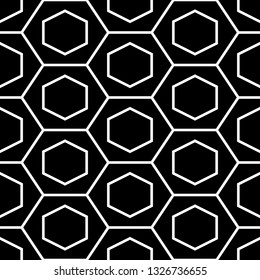 Hexahedrons wallpaper. Figures motif. Hexagons ornament. Polygons background. Geometrical shapes backdrop. Digital paper, web designing, textile print. Seamles pattern