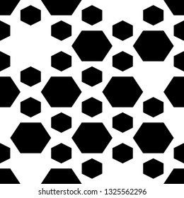 Hexahedrons wallpaper. Hexagons ornament. Polygons background. Figures motif. Geometrical shapes backdrop. Digital paper, web designing, textile print. Seamles pattern.