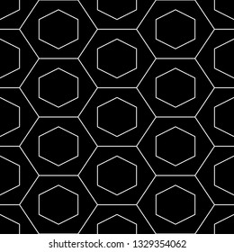 Hexahedrons wallpaper. Hexagons ornament. Polygons background. Figures motif. Geometrical shapes backdrop. Digital paper, web designing, textile print. Seamles pattern