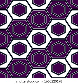 Hexahedronen-Tapete. Nahtloses Muster. Polygone Hintergrund. Figures motif.Geometrische Formen Hintergrund.Hexagons-Ornament.Digitales Papier, Webdesign, Stoffdruck