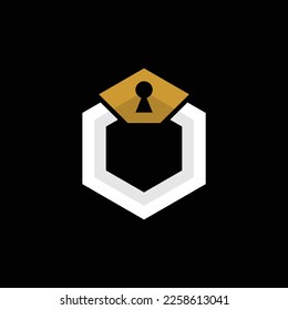 Hexasecure-Logo, Hexagon-Schloss-Logo