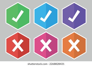 Marcas De Comprobación De Sombra Hexgaon De Medio Tono Y Cruce El Vectorarte