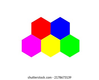 Hexgon logo design simple shape