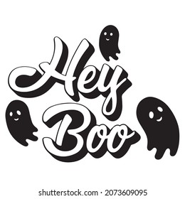 hey boo halloween logo inspirational positive quotes,motivational,typography,lettering design