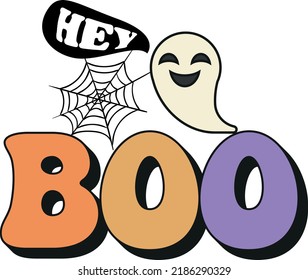 hey boo halloween t shirt design