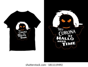 Hey corona it's Halloween time new awesome  Halloween t shirt design