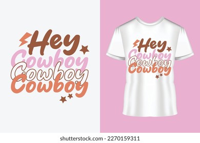 Hey Cowboy Western Quote SVG Design