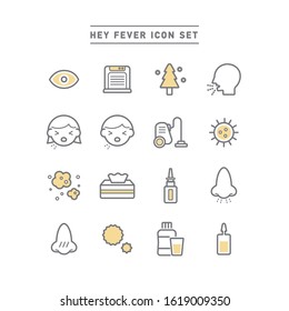 HEY FEVER  LINE ICON SET