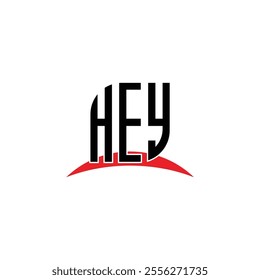 HEY letter logo design with white background in illustrator, vector logo modern alphabet font