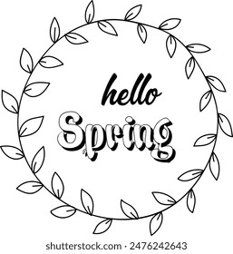 HEY SPRING. HAND LETTERING. NEW SEASON